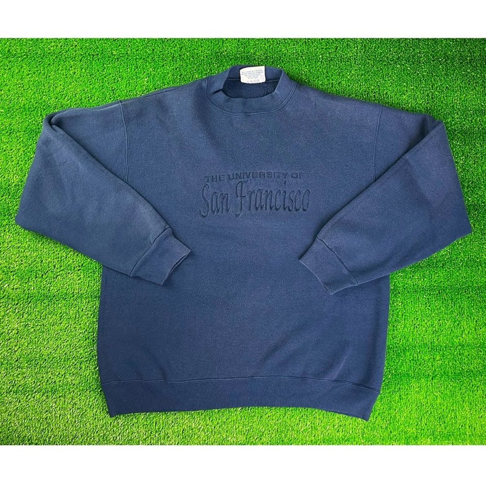 Vintage Velva Sheen University of San Francisco Blue Sweater